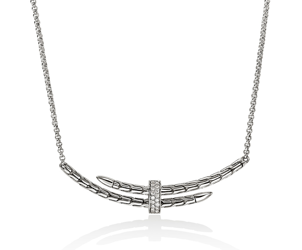 Spear 純銀鑽石項鏈